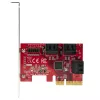 StarTech.com SATA PCIe karta – 6-portová PCIe SATA rozširujúca karta – 6 Gbit/s – Low/Full Profile – naskladané SATA konektory – ASM1166 Non-RAID – PCI Express na SATA konvertor