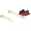 StarTech.com SATA PCIe karta – 6-portová PCIe SATA rozširujúca karta – 6 Gbit/s – Low/Full Profile – naskladané SATA konektory – ASM1166 Non-RAID – PCI Express na SATA konvertor