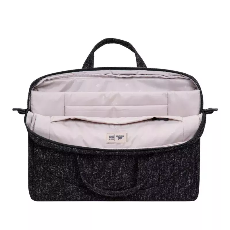 Cez rameno taška Rivacase 7931 39,6 cm 15,6 palca čierna biela