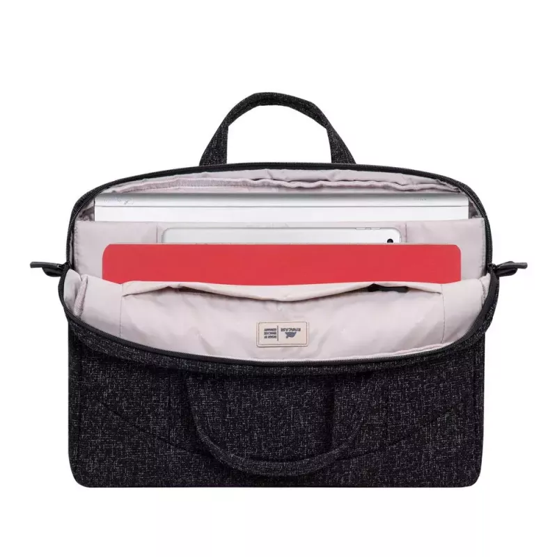 Cez rameno taška Rivacase 7931 39,6 cm 15,6 palca čierna biela