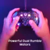 HyperX Clutch Gladiate – káblový herný RGB ovládač – Xbox, gamepad, Xbox One, Xbox Series X, káblový, USB, USB Type-A, USB Type-C, transparentný