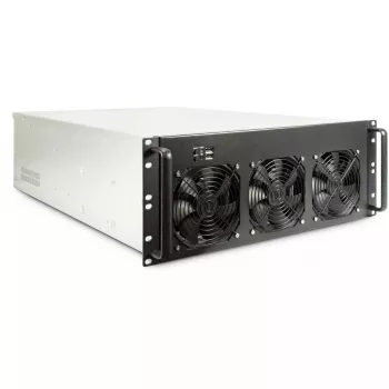 Počítačová skriňa Inter-Tech 4F28 rack čierna, strieborná