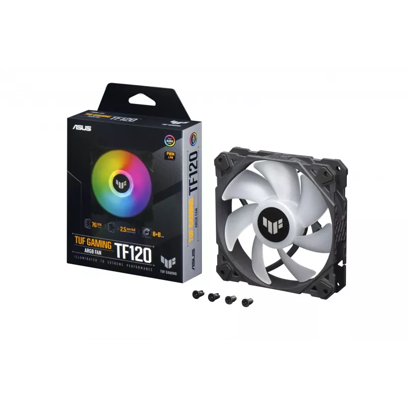 ASUS TUF Gaming TF120 ARGB ventilátor počítačová skriňa vzduchový chladič 12 cm čierna
