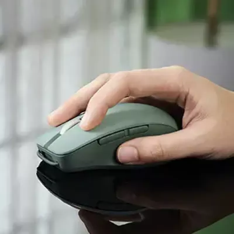 Myš ASUS SmartO MD200 Silent Plus – obojručná RF Wireless + Bluetooth, optická 4200 DPI, 6 tlačidiel, zelená
