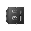 Zásuvkový modul USB-A + USB-C Bachmann 917.227 čierny IP20 250V