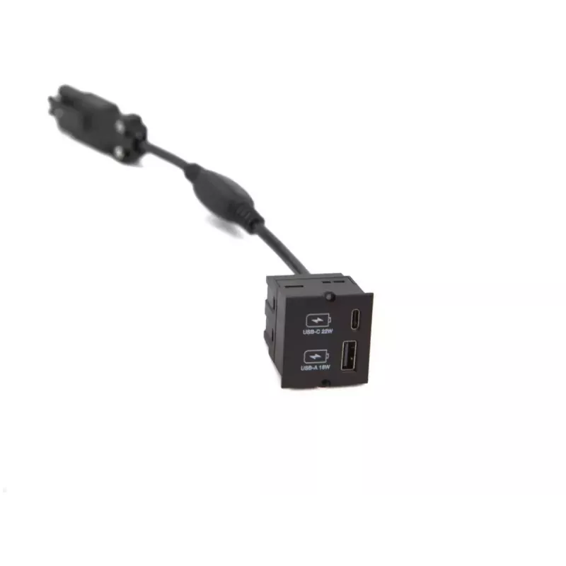 Zásuvkový modul USB-A + USB-C Bachmann 917.227 čierny IP20 250V