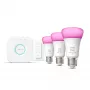 Smart-Lighting-Kit Philips Hue White and Colour Ambience Starterkit – 3× E27 11W žiarovky, Bluetooth/Zigbee, stmievač