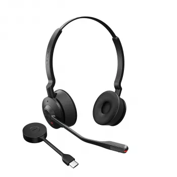 Jabra Engage 55 MS Stereo headset bezdrôtový s hlavovým mostom kancelária/call centrum USB Type-A čierny