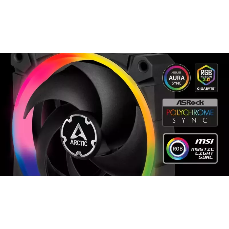 ARCTIC BioniX P120 A-RGB tlakovo optimalizovaný 120-mm ventilátor s A-RGB