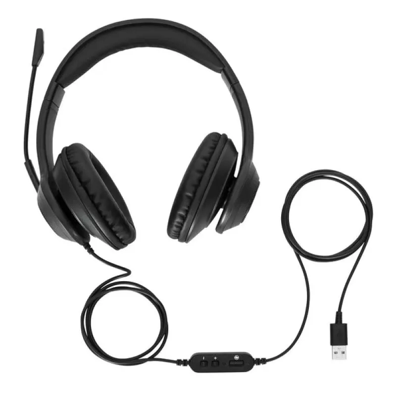 Targus AEH102GL headset káblový s hlavovým mostom hovory/hudba USB Type-A čierna