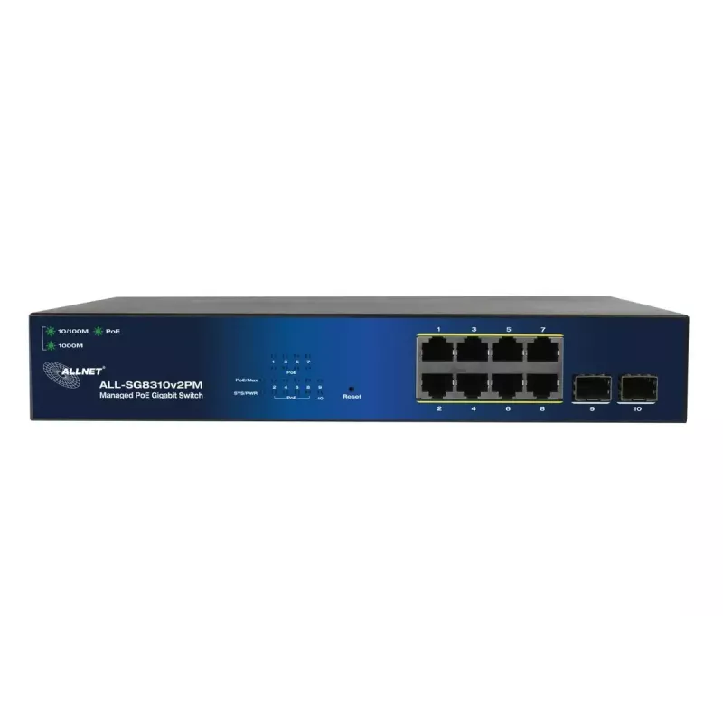 Upravovaný switch ALLNET 209904 Gigabit Ethernet 8 portov PoE