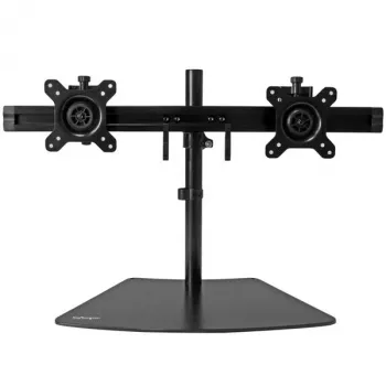 StarTech.com stojan na dva monitory – horizontálny – čierny, voľne stojaci, 8 kg, 61 cm (24 palcov), 100 x 100 mm, nastaviteľná výška, čierny