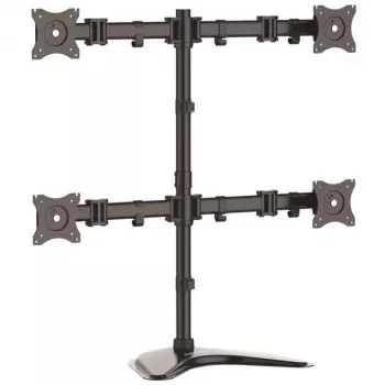 StarTech.com stolová základňa na štyri monitory – artikulujúca, voľne stojaca, 8 kg, 33 cm (13 palcov), 68,6 cm (27 palcov), 100 x 100 mm, čierna