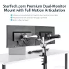 StarTech.com stolová montáž rameno na dva monitory – plne pohyblivé kĺbové – Premium