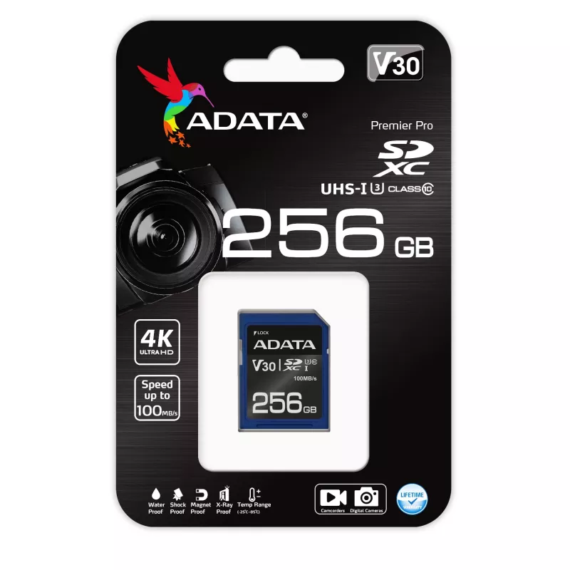 ADATA ASDX256GUI3V30S-R pamäťová karta 256 GB SDXC UHS-I Class 10