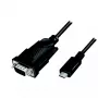 LogiLink AU0051A sériový adaptérový kábel USB-C na RS232 (DB9), 1,2 m, čierny