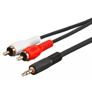 Microconnect AUDLC3G audio kábel 3 m 3,5 mm 2 x RCA čierny