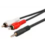 Microconnect AUDLC3G audio kábel 3 m 3,5 mm 2 x RCA čierny