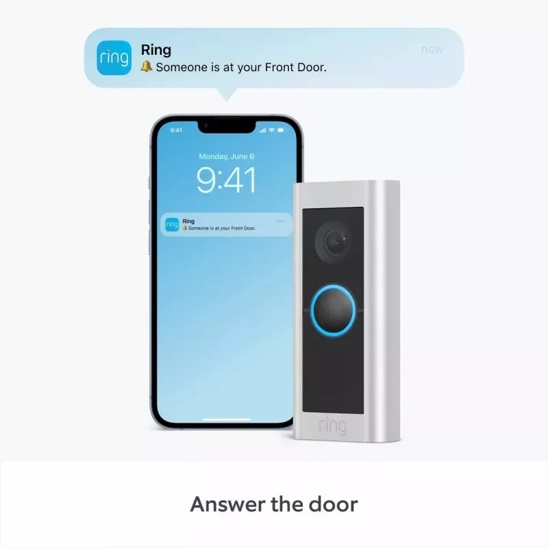 Amazon Ring Battery Video Doorbell Pro B0B2BNM4PV inteligentný video zvonček, Wi-Fi, HD+ video, nočné videnie, obojsmerný zvuk