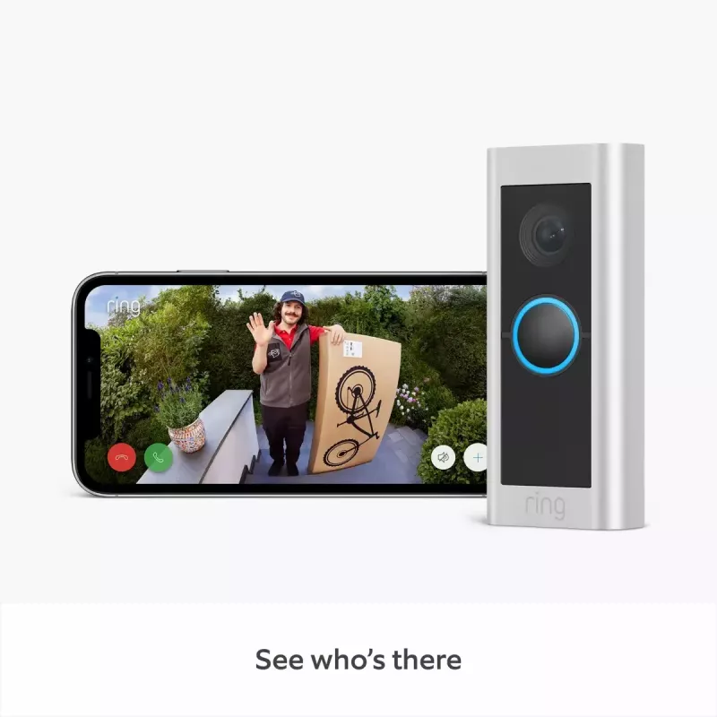 Amazon Ring Battery Video Doorbell Pro B0B2BNM4PV inteligentný video zvonček, Wi-Fi, HD+ video, nočné videnie, obojsmerný zvuk