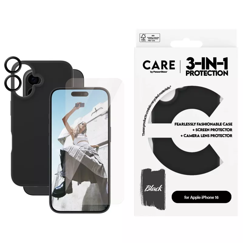 3-in-1 balenie puzdro PanzerGlass CARE by Fashion iPhone 16