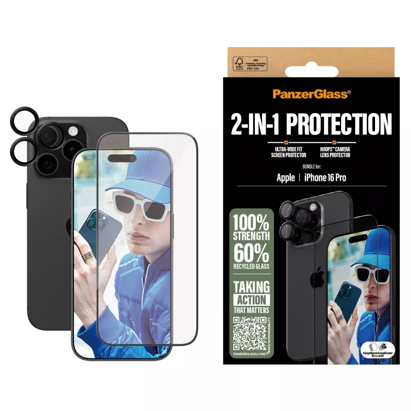 PanzerGlass 2-in-1 balenie iPhone '24 6.3 palca Pro B2862+1284
