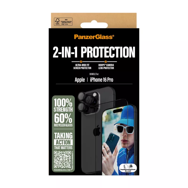 PanzerGlass 2-in-1 balenie iPhone '24 6.3 palca Pro B2862+1284