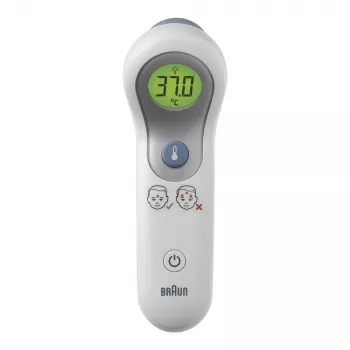 Braun BNT300WE digitálny telesný teplomer diaľkový senzorový teplomer biela čelo tlačidlá
