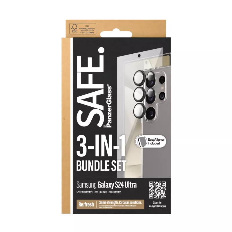 PanzerGlass SAFE. by ® 3-in-1 balenie Samsung Galaxy S24 Ultra