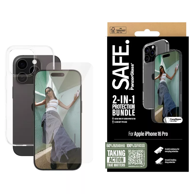 PanzerGlass SAFE. by 2-in-1 ochranné balenie iPhone '24 6,3 palca Pro