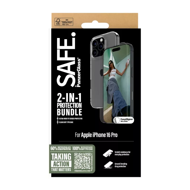 PanzerGlass SAFE. by 2-in-1 ochranné balenie iPhone '24 6,3 palca Pro