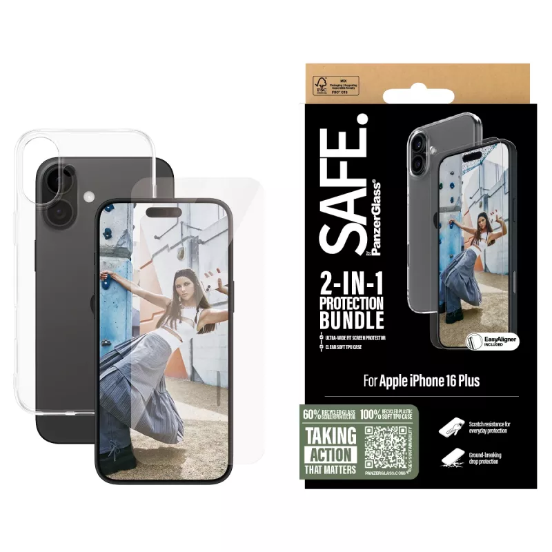 PanzerGlass SAFE. by ® 2-in-1 ochranné balenie iPhone '24 6,7 palca
