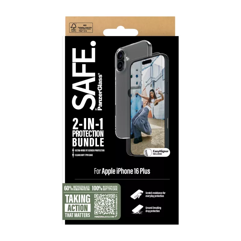 PanzerGlass SAFE. by ® 2-in-1 ochranné balenie iPhone '24 6,7 palca