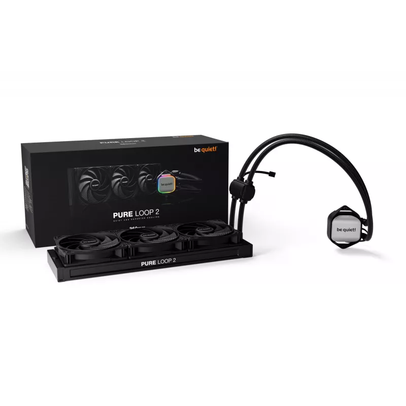 be quiet! Pure Loop 2 | 360mm procesorový All-in-One kvapalinový chladič 12 cm čierny 1 ks