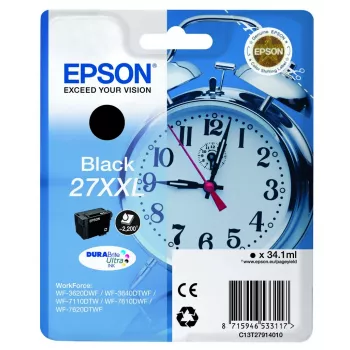 Epson budík 27XXL DURABrite Ultra atramentová kazeta 1 kus originál čierna