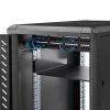 StarTech.com 2HE serverový rackový policový podnos – univerzálny montážny konzolový podnos pre 19-palcový sieťový rack a skriňu – vysokopevnostná oceľ – nosnosť 20 kg – 400 mm hlboký podnos, čierna