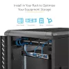 StarTech.com 2HE serverový rackový policový podnos – univerzálny montážny konzolový podnos pre 19-palcový sieťový rack a skriňu – vysokopevnostná oceľ – nosnosť 20 kg – 400 mm hlboký podnos, čierna