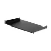 StarTech.com 1U pevná serverová racková montážna polica - 25,4 cm hlboká univerzálna konzolová polica z ocele pre 19-palcový AV/sieťový equipment rack - robustná - nosnosť 20 kg, čierna