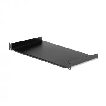 StarTech.com 1U pevná serverová racková montážna polica - 25,4 cm hlboká univerzálna konzolová polica z ocele pre 19-palcový AV/sieťový equipment rack - robustná - nosnosť 20 kg, čierna