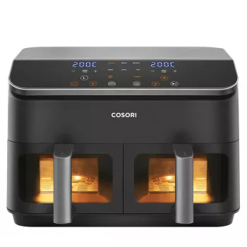 Cosori Dual Basket Chef Edition dvojité 8,5 L samostatné 1750 W teplovzdušná fritéza čierna, strieborná