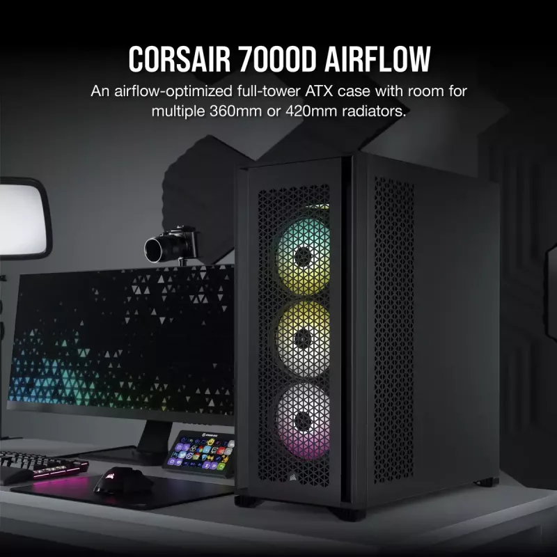 PC skriňa Corsair 7000D Airflow Full Tower čierna