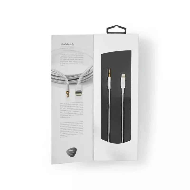 Nedis CCTB39940AL10 Lightning kábel 1m hliník 3,5-mm konektor
