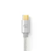 USB kábel Nedis CCTB60800AL20 USB 2.0 2 m USB C strieborný