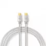 USB kábel Nedis CCTB60800AL20 USB 2.0 2 m USB C strieborný