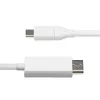StarTech.com 6ft (2m) USB-C na DisplayPort 1.2 kábel, obojsmerný, 4K 60Hz, biela, video adaptérový kábel pre Apple MacBook Pro / Air M1 M2 M3 M4, Mac Mini / Studio, kompatibilný s Thunderbolt