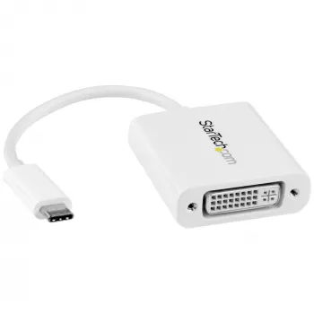 StarTech.com USB-C na DVI adaptér - biela, 3.2 Gen 2 (3.1 Gen 2), USB Type-C, DVI výstup, 1920 x 1200 pixelov
