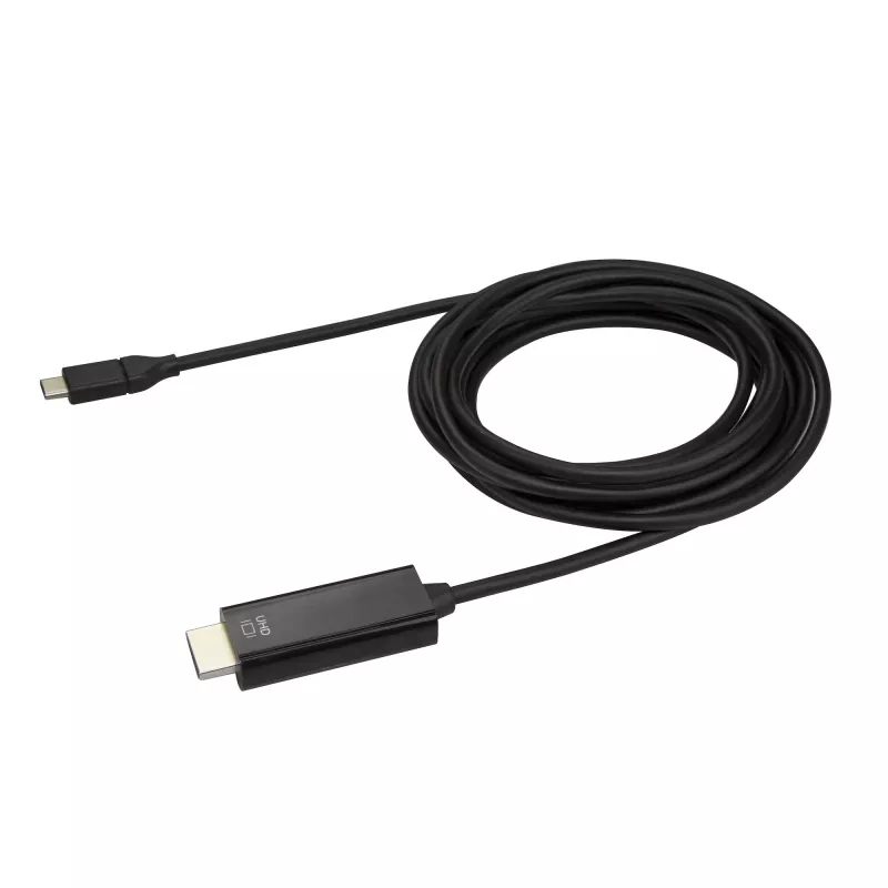 StarTech.com 3m USB-C na HDMI kábel – 4K 60Hz USB Type-C na HDMI 2.0 video adaptérový kábel – kompatibilný s Thunderbolt 3 – notebook na HDMI monitor/display – DP 1.2 Alt Mode HBR2 – čierny