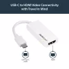 StarTech.com USB-C na HDMI adaptér - biely - 4K 60Hz, USB Type-C, HDMI výstup, 3840 x 2160 pixelov