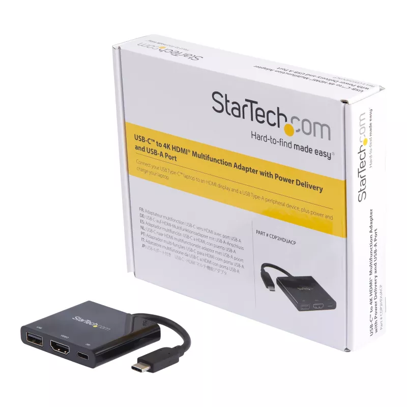 StarTech.com USB-C multiport adaptér s HDMI – USB 3.0 port – 60W PD – čierny