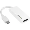 StarTech.com USB-C na HDMI adaptér s 4K 30Hz - biely, USB Type-C, HDMI výstup, 3840 x 2160 pixelov
